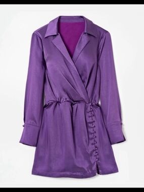 Zara Satin Blazer Dress